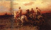 Adolf Schreyer Arab Horsemen on the March Spain oil painting artist